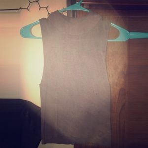 Grey sweater crop top